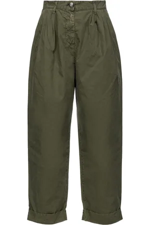 Pinko Cotton Muslin Cropped Trousers