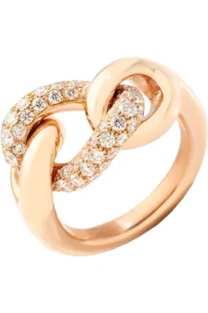 Pomellato Rose Gold Chain and Diamond Ring