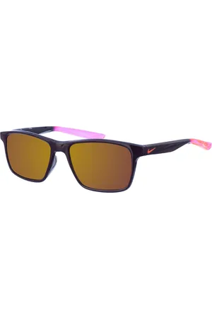 Nike Rectangular Sunglasses with Pink Mirrored Lenses