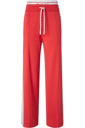 Pinko Wide Trousers, female, , M, Wide-leg sporty trousers with side band detail