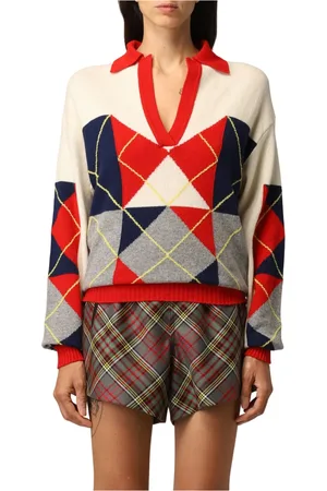 Serafini V-neck Knitwear, female, , M, V-neck Knitwear Polo Shirt