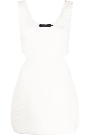 Proenza Schouler Short Dresses, female, , S, Wavy Rib-knit Tank Top