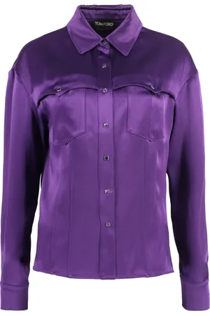 Tom Ford Classic Satin Shirt with Nacre Buttons