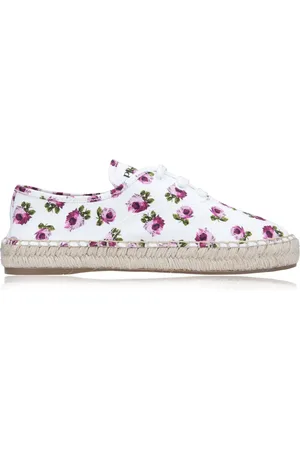 Prada Espadrilles, female, , 2 UK, Floral Lace-Up Espadrilles