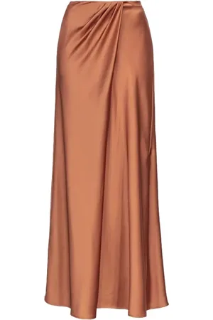 Pinko Maxi Skirts, female, , M, Draped Front-slit Maxi Skirt