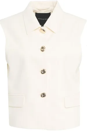 Herskind White Waistcoat with Golden Details