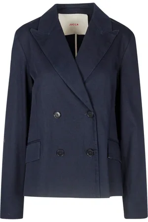 Jucca Double-breasted gabardine blazer with revers