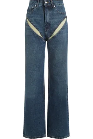Y / PROJECT Cut-Out Wide Leg Jeans