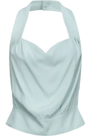 Pinko Sleeveless Tops, female, , M, Aqua Sleeveless Top