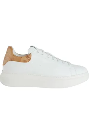 ALVIERO MARTINI 1A CLASSE Leather Trainers with Geo Classic Detail