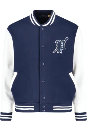 Ralph Lauren Bomber Jackets, male, , 2XL, Varsity Logo Cotton Jacket