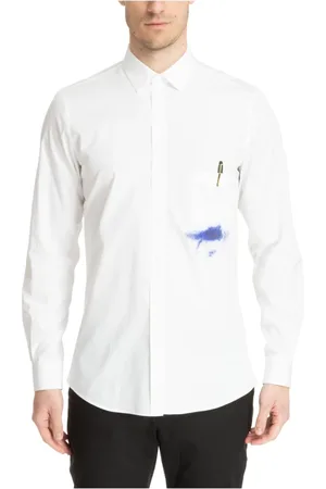 Moschino Patterned Shirt with Button Closure and Logo