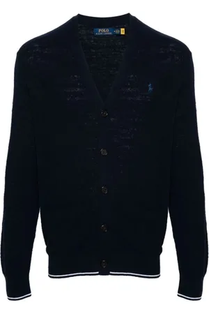 Ralph Lauren Textured Cotton Linen V-Neck Cardigan