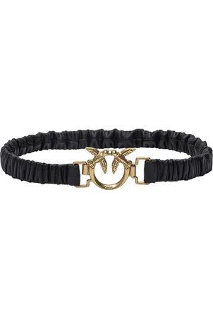 Pinko Ondina Ruffle H2 Calf Leather Belt