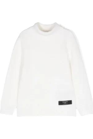 Balmain Knitwear, male, , 13 Y, Luxurious Ivory Knitwear for Boys