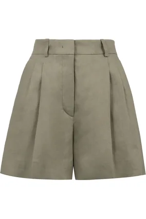 Kiton Short Shorts, female, , XS, Pleated Linen Shorts