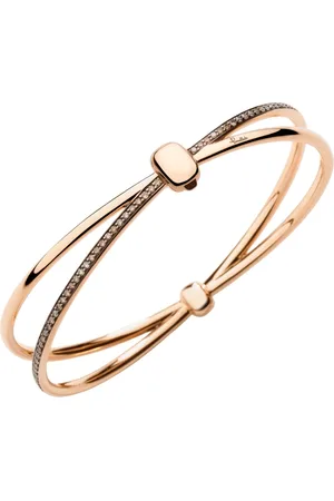 Pomellato Bracelets, female, , L, Rose Gold Diamond Bangle