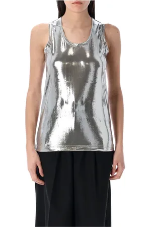 JUNYA WATANABE Sleeveless Tops, female, , M, Metallic Tank Top Silver