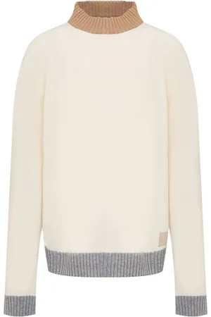 ELEVENTY Knitwear, male, , 10 Y, Cream Jumpers High Neck Long Sleeve