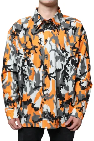 Dolce & Gabbana Camouflage Denim Collared Jacket
