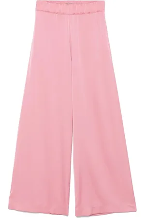 D.EXTERIOR Wide Trousers, female, , M, Satin Wide Leg Trousers