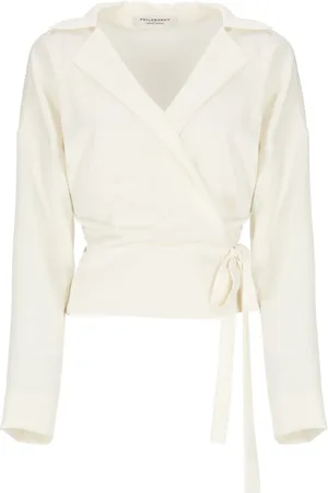 Serafini Lace Fastening Shirt with V-Neck