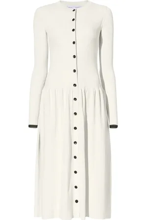 Proenza Schouler Rib Knit Button Front Dress