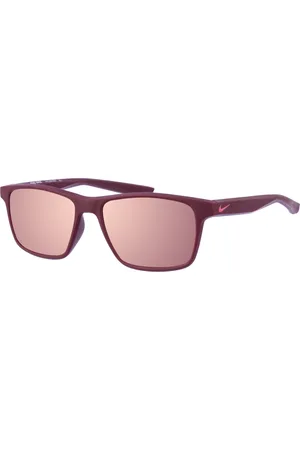Nike Rectangular Sunglasses with Pink Mirrored Lenses