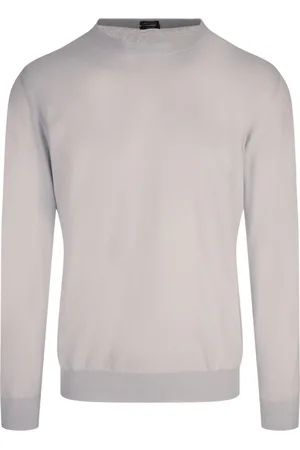 Kiton Round-neck Knitwear, male, , 2XL, Grey Cotton Shirt