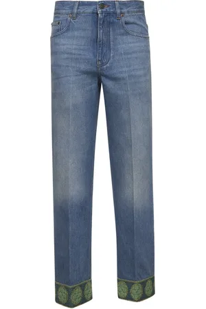 VALENTINO Straight Jeans, female, , W25, Floral Motif Straight Leg Jeans