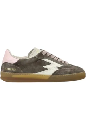 MOA MASTER OF ARTS Sneakers, female, , 4 UK, Grey Trainers with Pink Logo