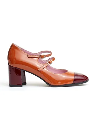 Carel Pumps, female, , 5 1/2 UK, Camel and Bordeaux Pump
