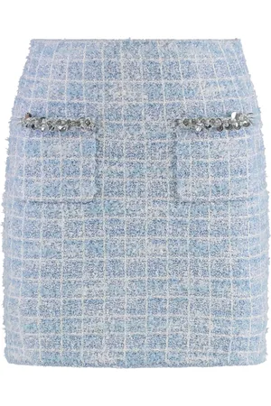 Self-Portrait Embellished Knitted Mini Skirt
