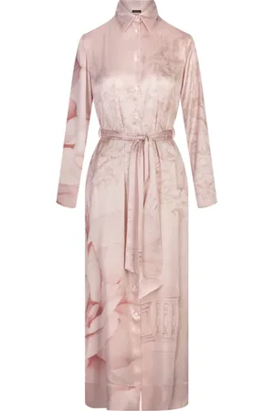 Kiton Printed Silk Shirt Dress