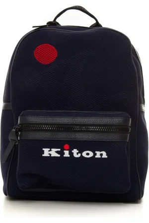 Kiton Backpacks, male, , ONE SIZE, Logo Printed Zip-Around Backpack
