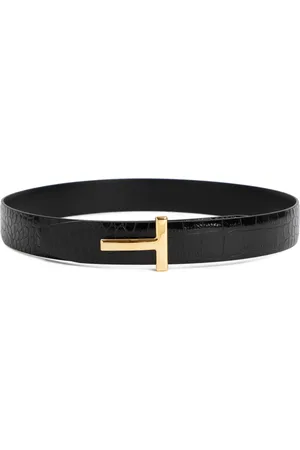 Tom Ford Crocodile Embossed Leather Belt