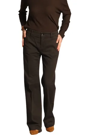 Masons Wide Trousers, female, , 3XS, Straight Chino Trousers in Gabardine