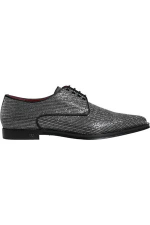 Dolce & Gabbana Silver Derby Formal Dress Shoes