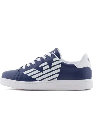 Emporio Armani Kids Eco-Leather Lace Trainers