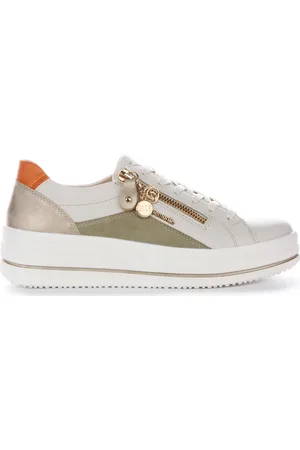 Remonte Sneakers, female, , 7 UK, White Bronze Lace-Up Shoes Women