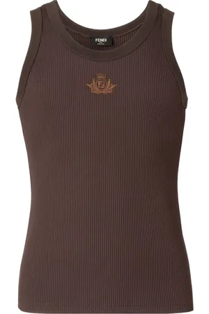 Fendi Cotton Sleeveless Round Neck Top