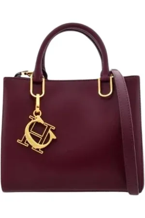 Carolina Herrera Handbags, female, , ONE SIZE, Duchess Leather Handbag with Gold Charm