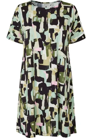 Masai Patterned Jersey Tunic Frosty Green