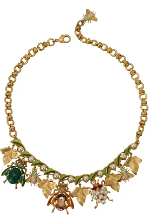 Dolce & Gabbana Floral Crystal Statement Necklace
