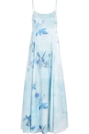 Emporio Armani Maxi Dresses, female, , M, Multicolour Trilobato Round Neck Dress