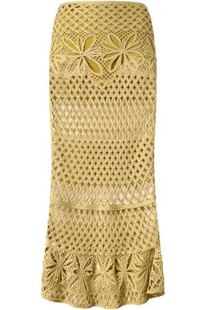 Pinko Maxi Skirts, female, , S, Crochet Net Knit Skirt