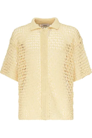 BONSAI Cotton Shirt with Ribbed Hem