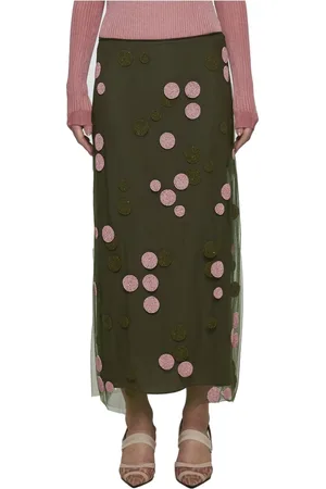 Fendi Polka Dot Tulle Midi Skirt