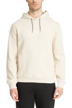EA7 Drawstring Plain Logo Pocket Hoodie