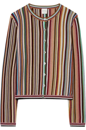 Paul Smith Cardigans, female, , L, Signature Stripe Wool Cardigan